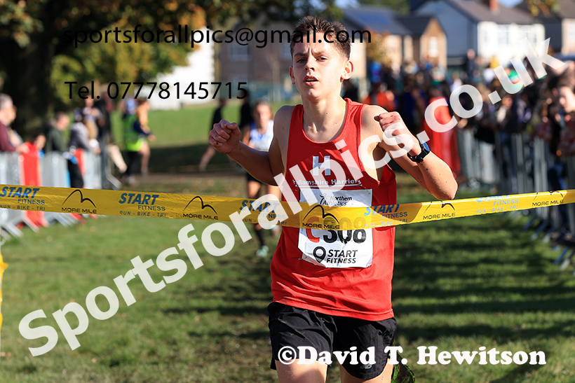 Boys under-15s, 2024 Northern Cross Country Relays, Graves Park, Sheffield.   Photo: David T. Hewitson/Sports for All Pics